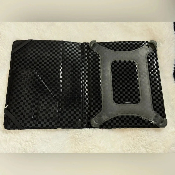 Seth Aaron SA Mod iPad Leather Case Modern White Cream Black Red - Picture 3 of 11